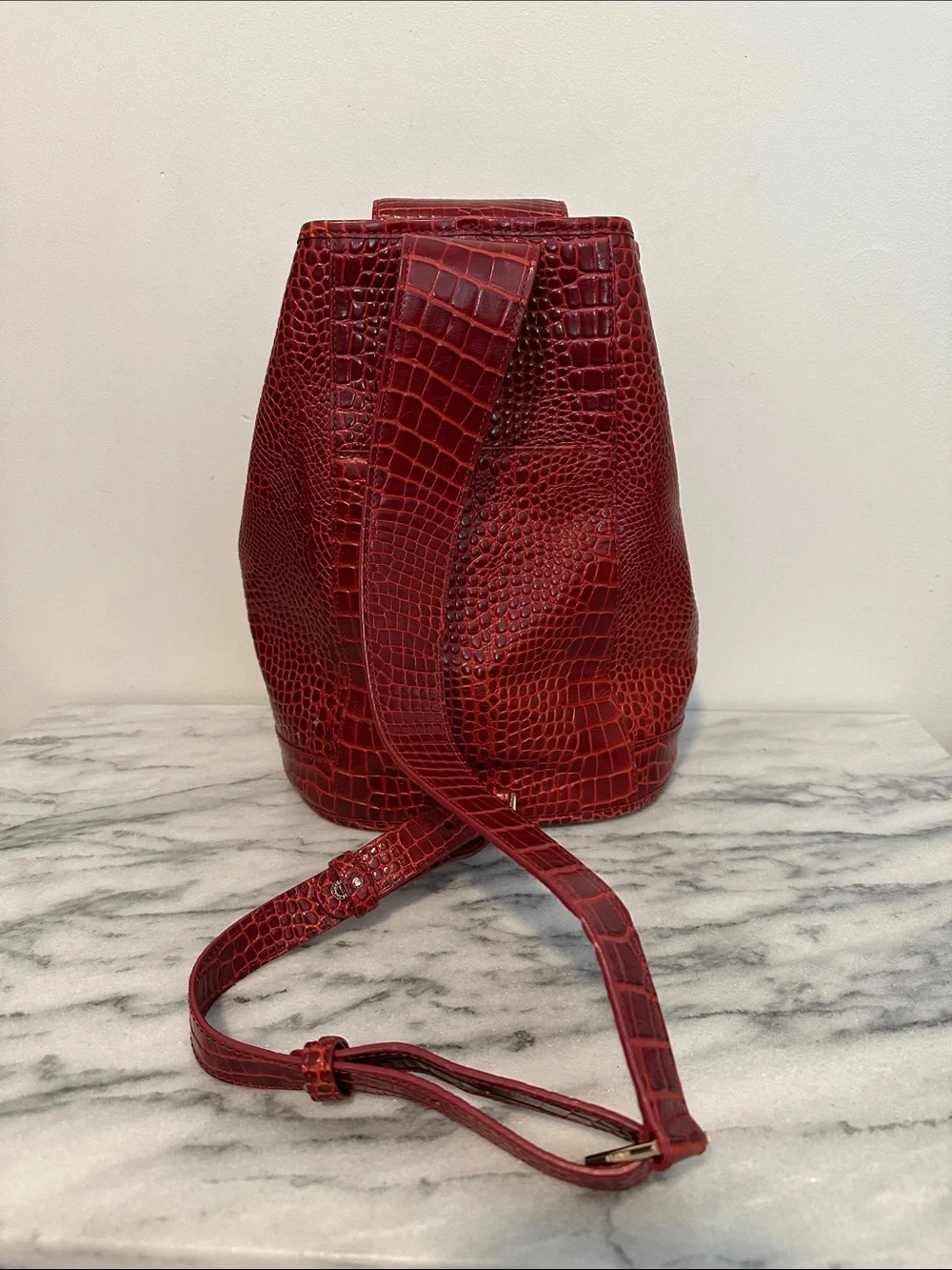 Brahmin croc embossed